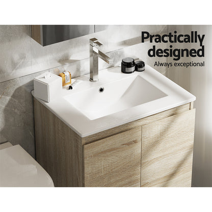 Vanity Unit 600Mm With Basin Oak