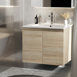 Vanity Unit 600Mm With Basin Oak