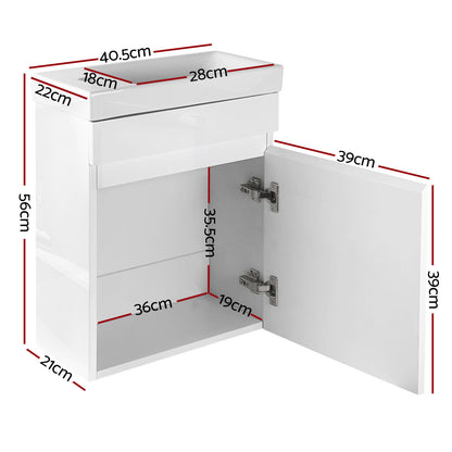 Vanity Unit 400Mm With Basin White