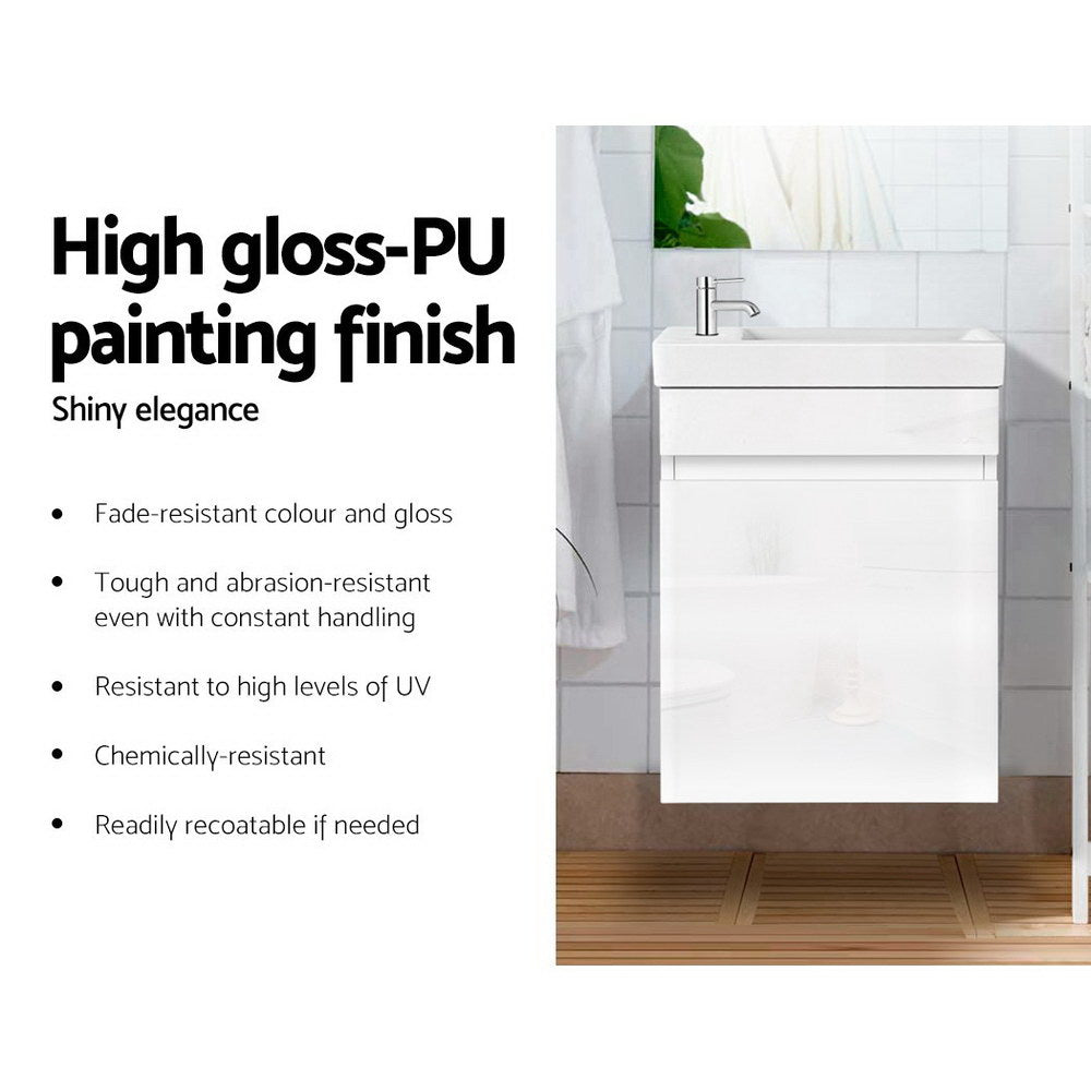 Vanity Unit 400Mm With Basin White