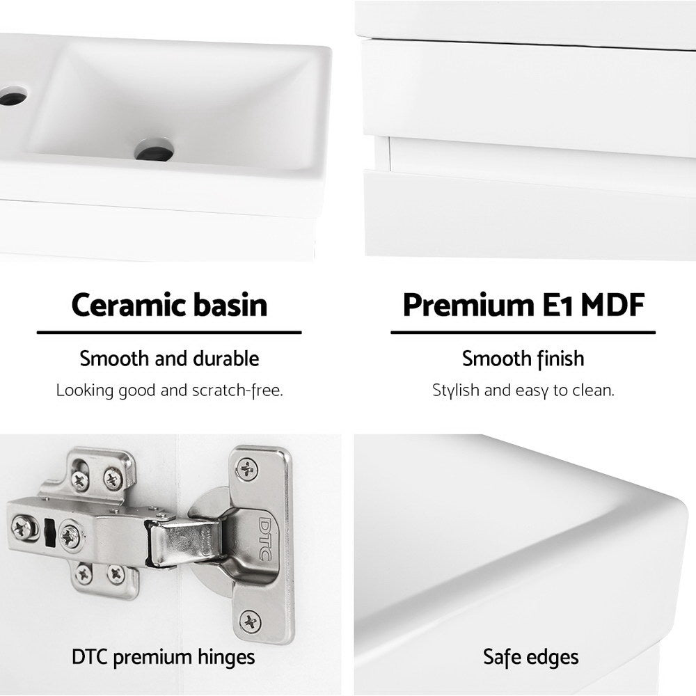 Vanity Unit 400Mm With Basin White
