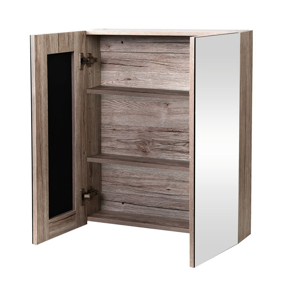 Bathroom Mirror Cabinet 600X720Mm Oak