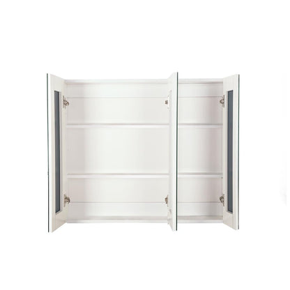 Bathroom Vanity Mirror With Storage Cabinet - White