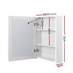 Bathroom Mirror Wall Cabinet LED Light Medicine Makeup Storage