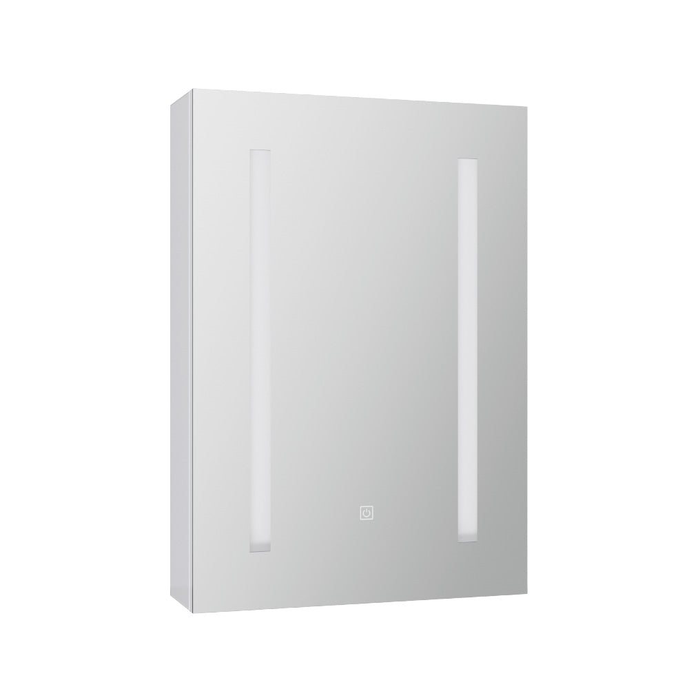 Bathroom Mirror Wall Cabinet LED Light Medicine Makeup Storage