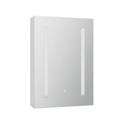 Bathroom Mirror Wall Cabinet LED Light Medicine Makeup Storage