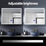 Bathroom Mirror Wall Cabinet LED Light Vanity Storage Organiser