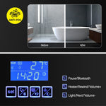 Bathroom Mirror Wall Cabinet LED Light Vanity Storage Organiser