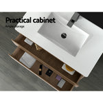Cefito Bathroom Vanity Cabinet Basin Unit Sink Storage Wall Hung Oak White 900mm
