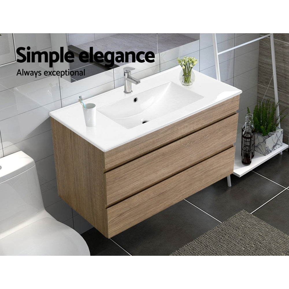 Vanity Unit 915Mm With Basin Oak