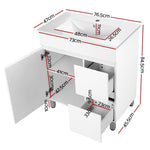 Cefito 750mm Bathroom Vanity Cabinet Unit Wash Basin Freestanding White