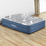 H&L Presents Air Mattress Bed Queen Size Inflatable Camping Beds Print Top Carry Bag