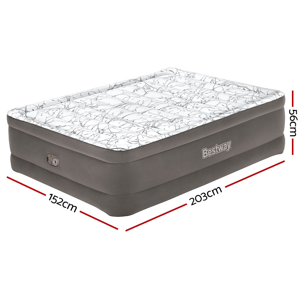 Air Mattress Queen Inflatable Bed 56Cm Airbed Grey