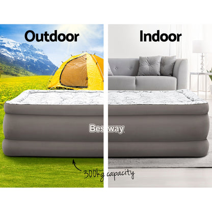 Air Mattress Queen Inflatable Bed 56Cm Airbed Grey
