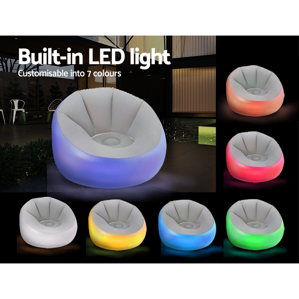 Led Light Inflatable Air Chair Sofa Lounge