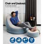 Purple/Blue Lazy Sofa Lounge Ottoman Air Chair Seat