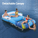 Inflatable Floating Island Lounger w/ Sunshade