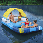 Inflatable Floating Island Lounger w/ Sunshade