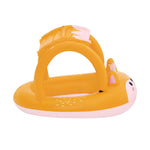 Kids Inflatable Fox Swim Float w/ Canopy 94x66cm