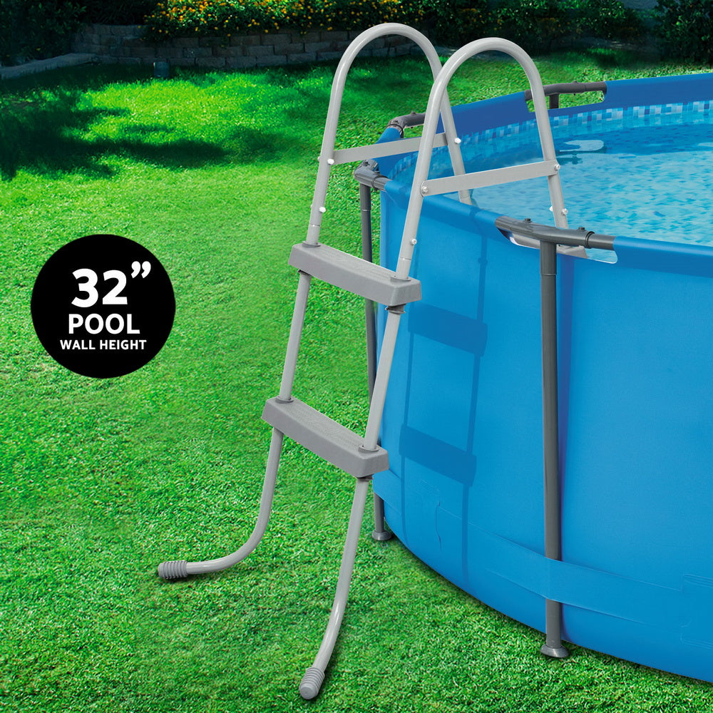 Above Ground Pool Ladder 84Cm 2-Step Removable Steps