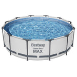 366X100Cm Steel Frame Round Above Ground Pool W/ Filter Pump 9150L