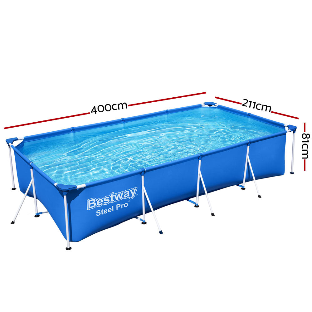 400X211X81Cm Steel Frame Above Ground Pool 5700L