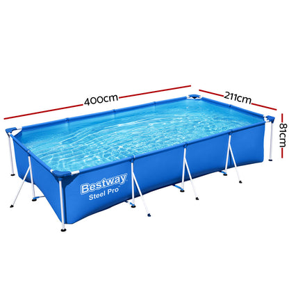 400X211X81Cm Steel Frame Above Ground Pool 5700L