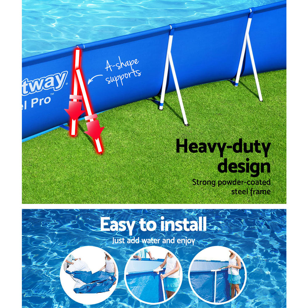 400X211X81Cm Steel Frame Above Ground Pool 5700L