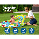 120X117X46Cm Inflatable Play Swimming Pool W/ Canopy 45L