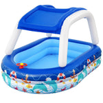 213X155X132Cm Inflatable Swimming Pool W/ Canopy 282L