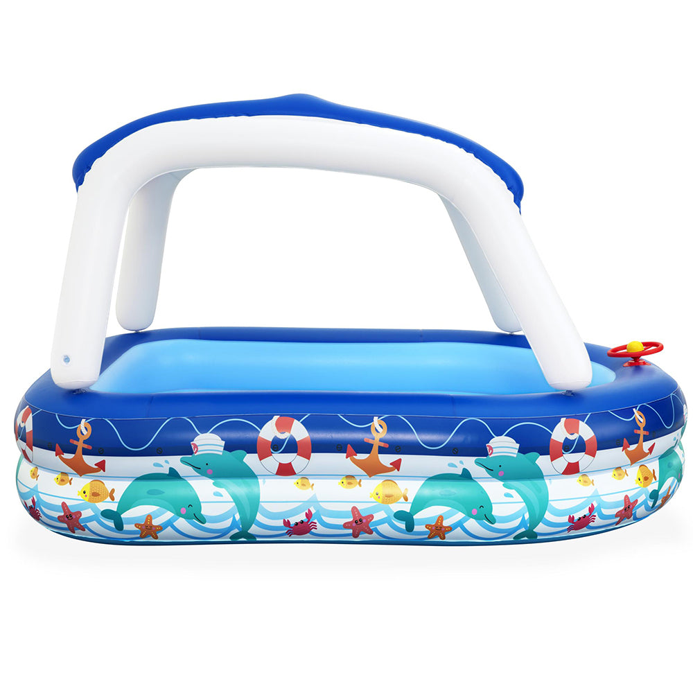 213X155X132Cm Inflatable Swimming Pool W/ Canopy 282L