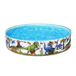 183X38Cm Round Above Ground Rigid Swimming Pool Dinosaur 946L