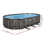Swimming Pool Steel Frame Pool Set 6.1x3.66m w/ Filter Pump Ladder Cover