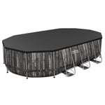 Swimming Pool Steel Frame Pool Set 6.1x3.66m w/ Filter Pump Ladder Cover