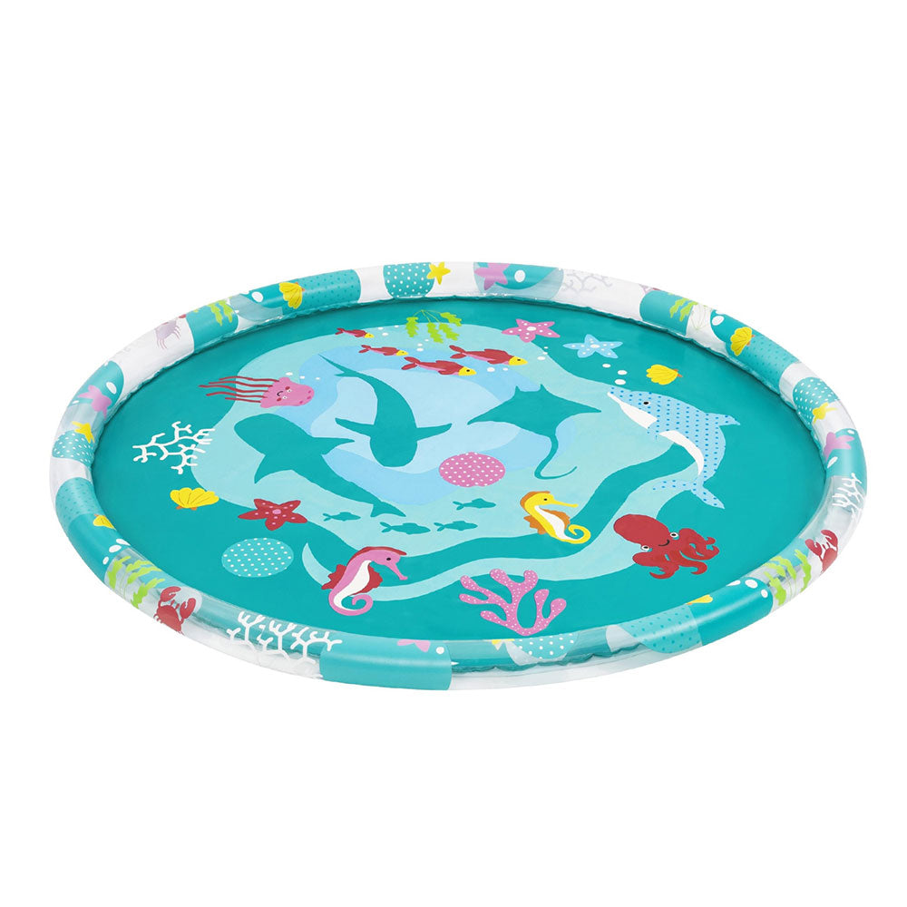 Kids Round Inflatable Splash Pool Sprinkler Marine 165cm