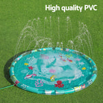 Kids Round Inflatable Splash Pool Sprinkler Marine 165cm