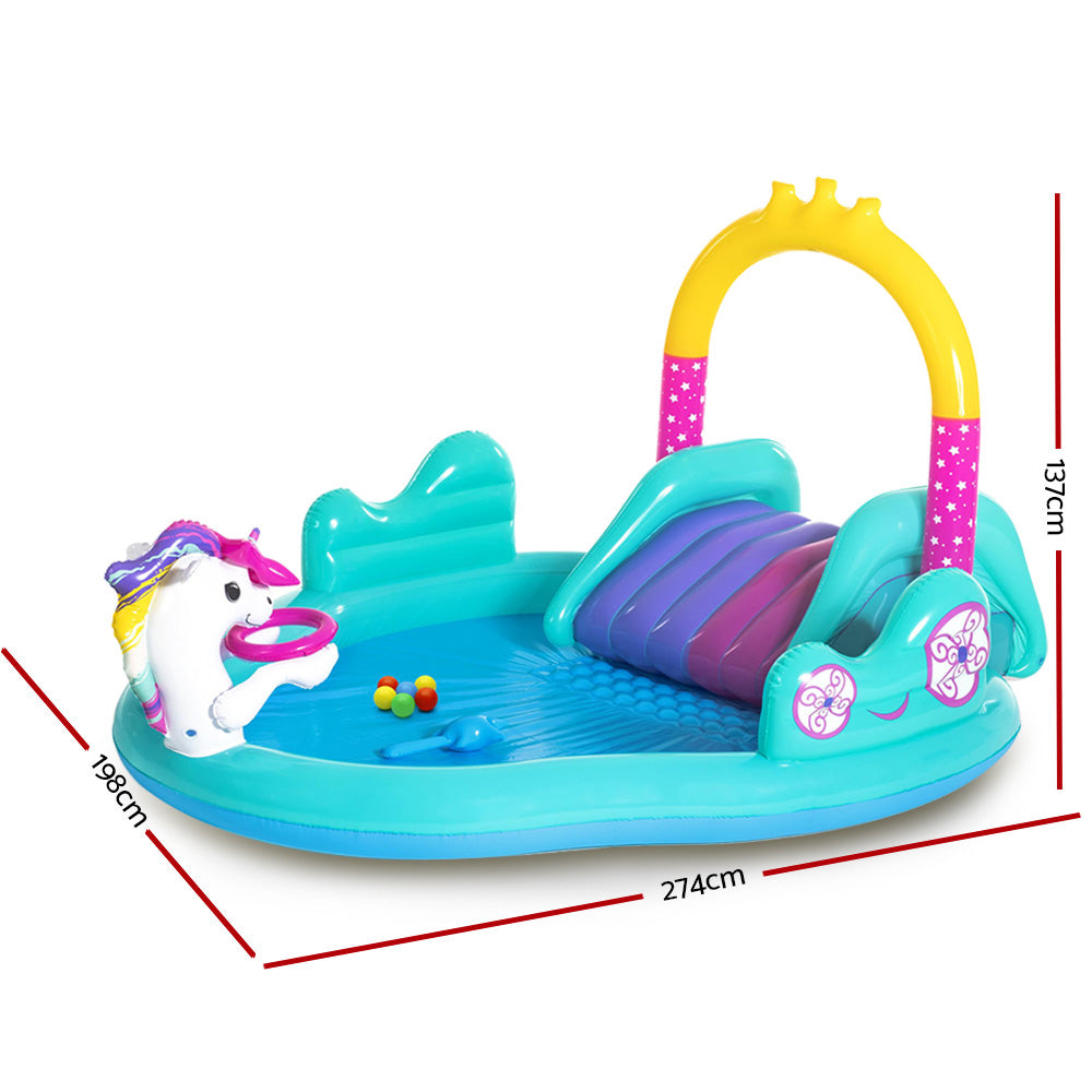 274X198X137Cm Inflatable Above Ground Swimming Play Pool 220L