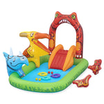 Kids Inflatable Play Splash Pool w/ Slide 242x140cm