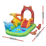 Kids Inflatable Play Splash Pool w/ Slide 242x140cm