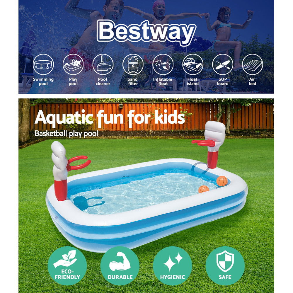 251X168X102Cm Inflatable Above Ground Swimming Play Pool 636L