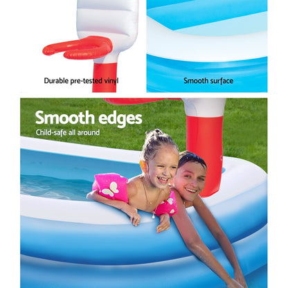 251X168X102Cm Inflatable Above Ground Swimming Play Pool 636L