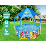 Kids Pool 183X51Cm Steel Frame Swimming Play Pools Canopy 930L
