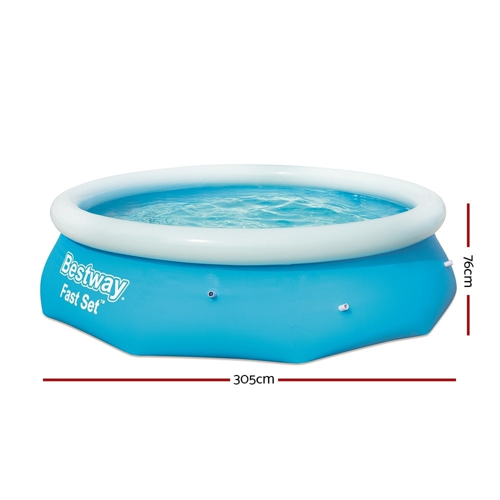 Swimming Pool 305X76Cm Above Ground Round Inflatable Pools 3800L