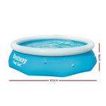 Swimming Pool 305X76Cm Above Ground Round Inflatable Pools 3800L