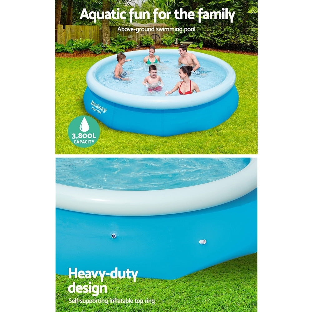 Swimming Pool 305X76Cm Above Ground Round Inflatable Pools 3800L