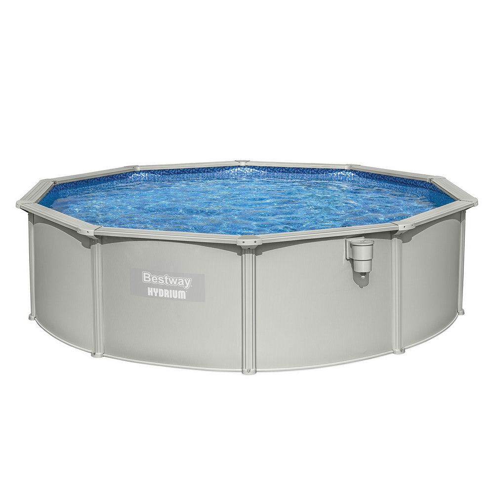 Swimming Pool Steel Frame Round Pool Set 457cm w/ Filter Ladder 17430L