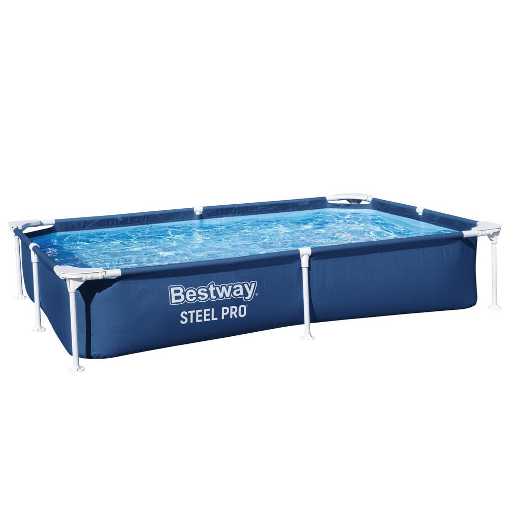 Swimming Pool 221X150X43Cm Steel Frame Above Ground Pools 1200L