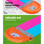 Water Slide Slip Kids 488Cm Dual Slides Splash Pad