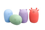 Silicone safari splash animal pourers 4 pcs set- brights
