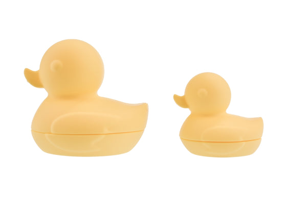  Silicone bath ducks 2pcs set yellow